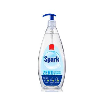 Detergent vase SANO Spark Zero degresare eficienta fara parfum si coloranti 700ml cu pompa